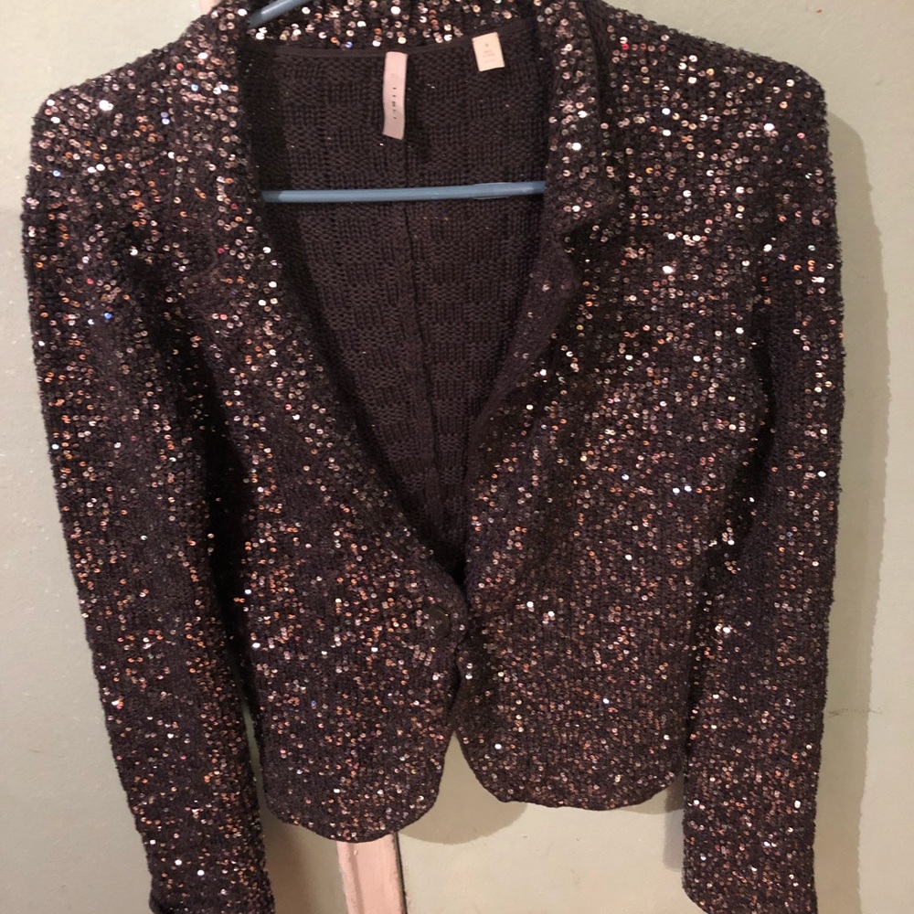 IIsli gray sparkly cardigan. Gorgeous! Size 4